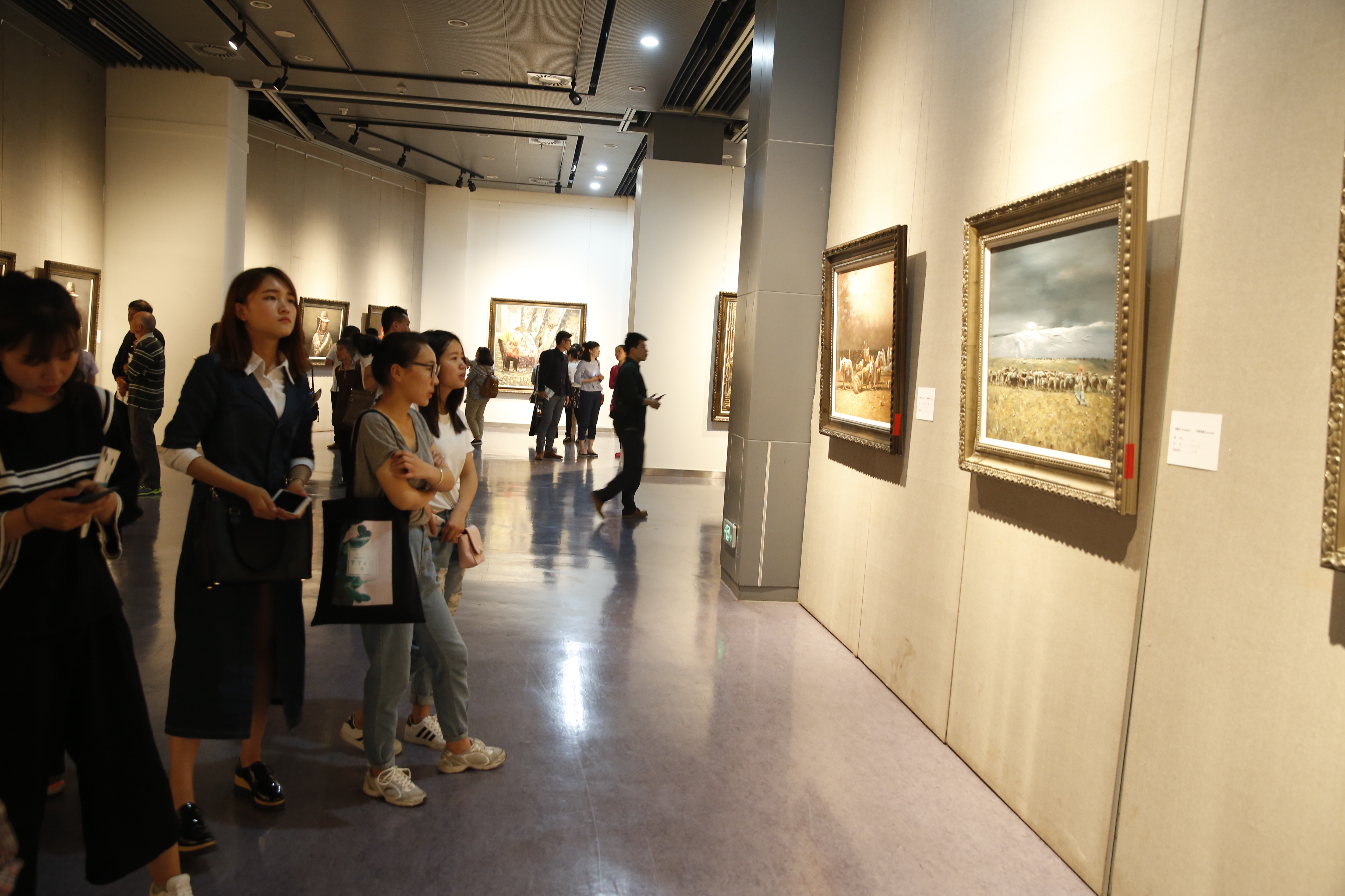 凝重與唯美胡國正油畫作品展在河南美術館開幕